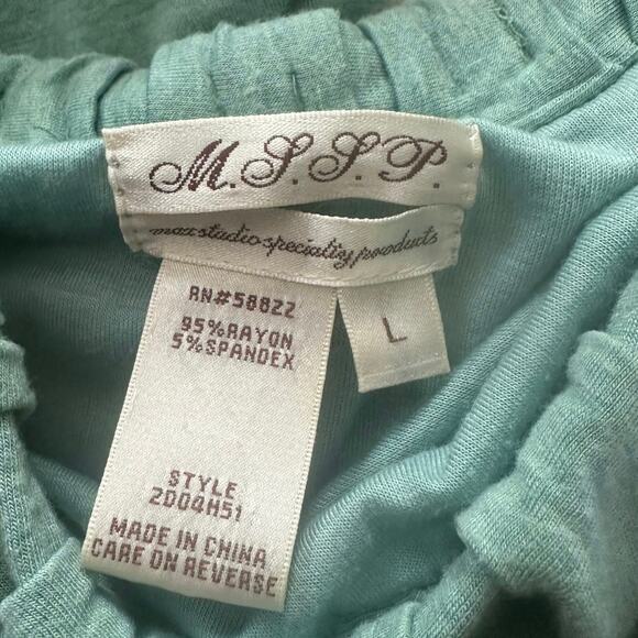 Max Studio Specialty Products Soft Green Dress Sz. L - Picture 4 of 4